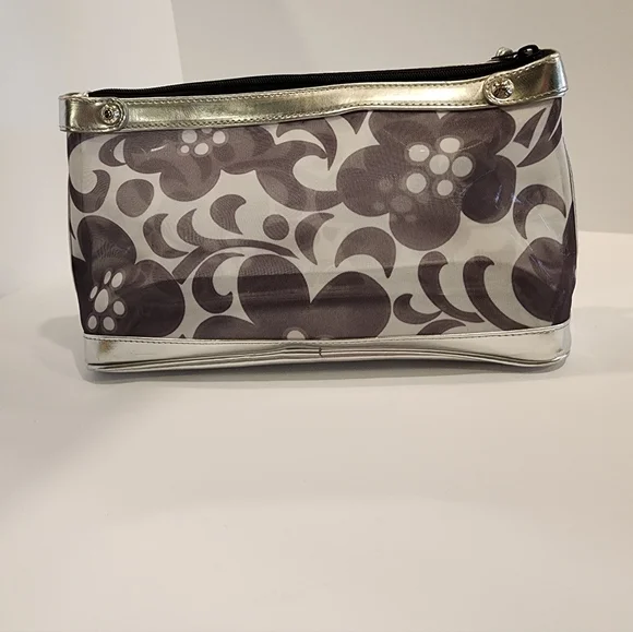 Vera Bradley Cosmetic Toiletry Zippered Bag Night & Day Pattern - Picture 3 of 5